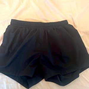 Black athletic shorts